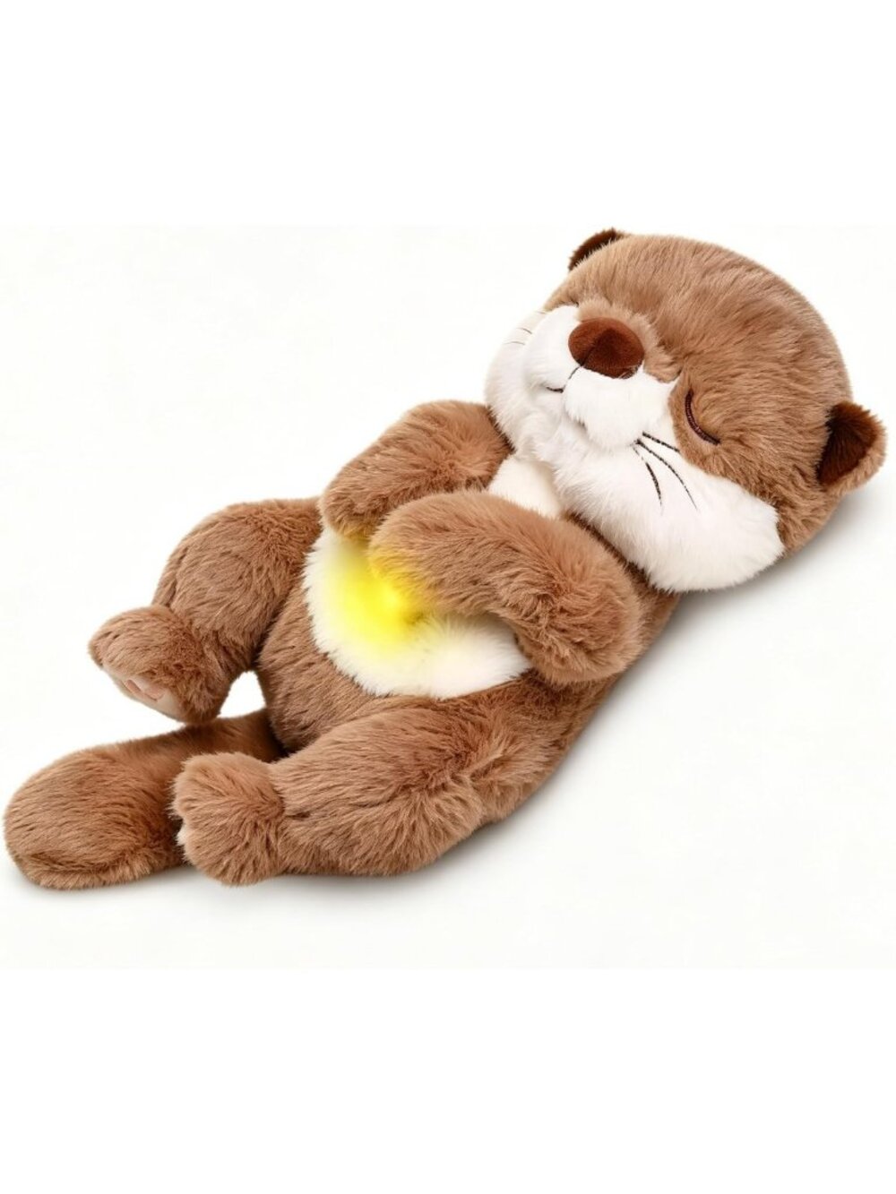 Soothing Otter Plush Toy with Breathing, Light & Music - Perfect for Kids